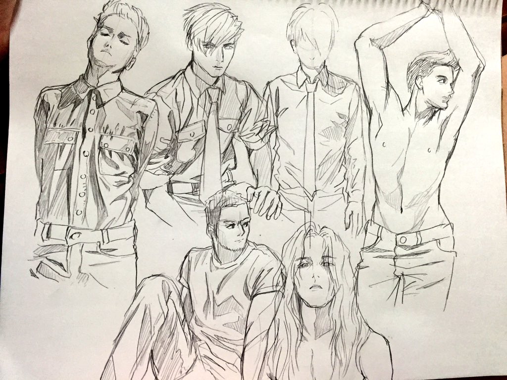 海外のイケメンbotなどを模写して絵がうまくなったような気分に浸るあそび 