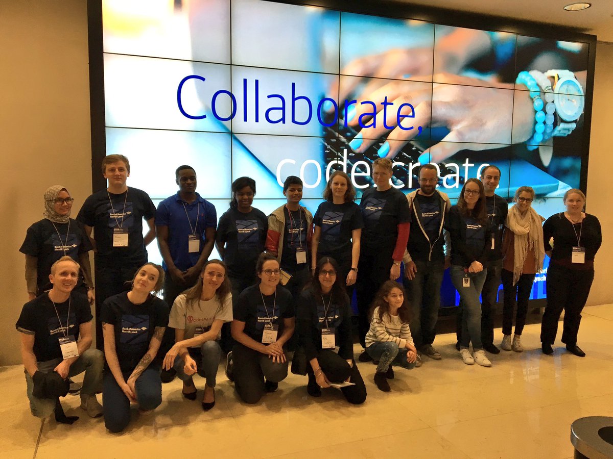 JanaNovohradska's tweet image. First day of #foodcodewknd wrapped up @BofAML @Stemettes