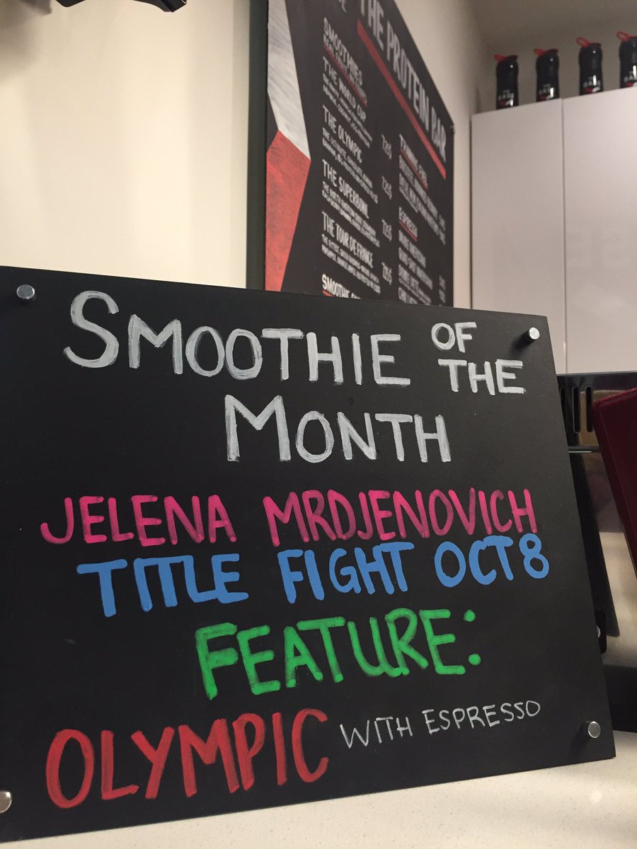 GOODLUCK to our own <a href="/JelenaBoxing/">Jelena Mrdjenovich</a> in France today! This month's feature smoothie is her favourite.