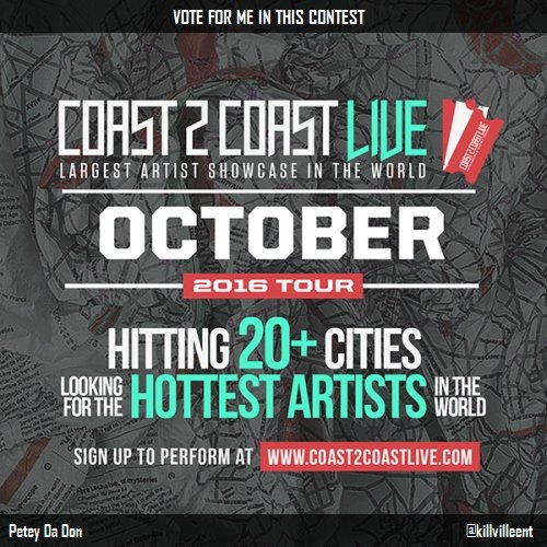 killville_ent's tweet photo. Vote for me to perform at #Cincinnati Edition 10/21/16! https://t.co/O7j46lw8j4 #Coast2Coast https://t.co/gAG66Dmw3I