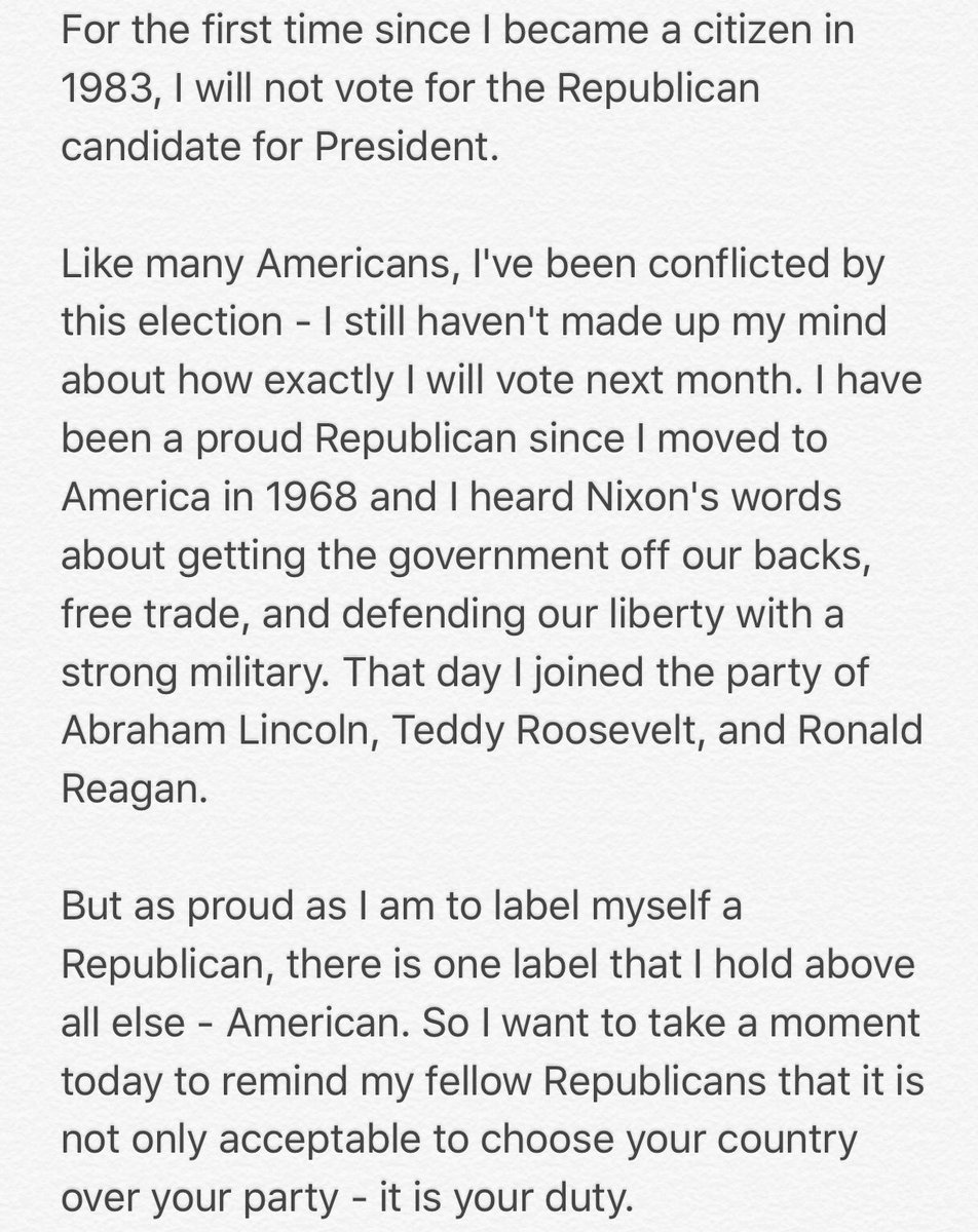 ABCPolitics's tweet photo. MORE: Arnold @Schwarzenegger says he will not vote for the GOP ticket in November https://t.co/JTNJarP91y https://t.co/kyahFhTsZ2