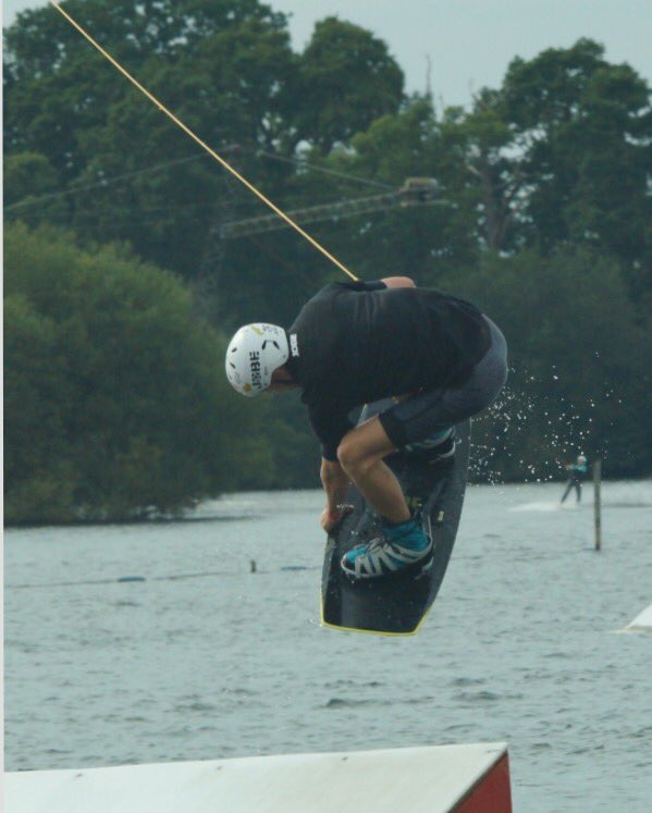 Grabbing it <a href="/JB_WakeandSki/">JBSKI wake-ski-sport</a> #jobe #conflict #WAKEBOARD #revo