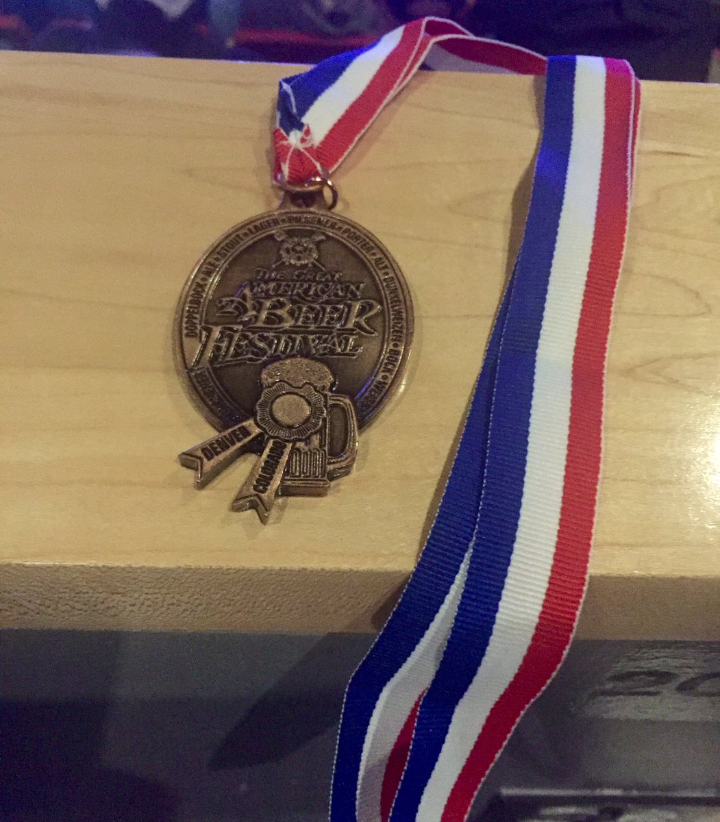 FoothillsBeer's tweet photo. How's your day going? Ours started out pretty OK. #GABF2016 #bronze #TorchPilsner https://t.co/6jBmPY2w7y