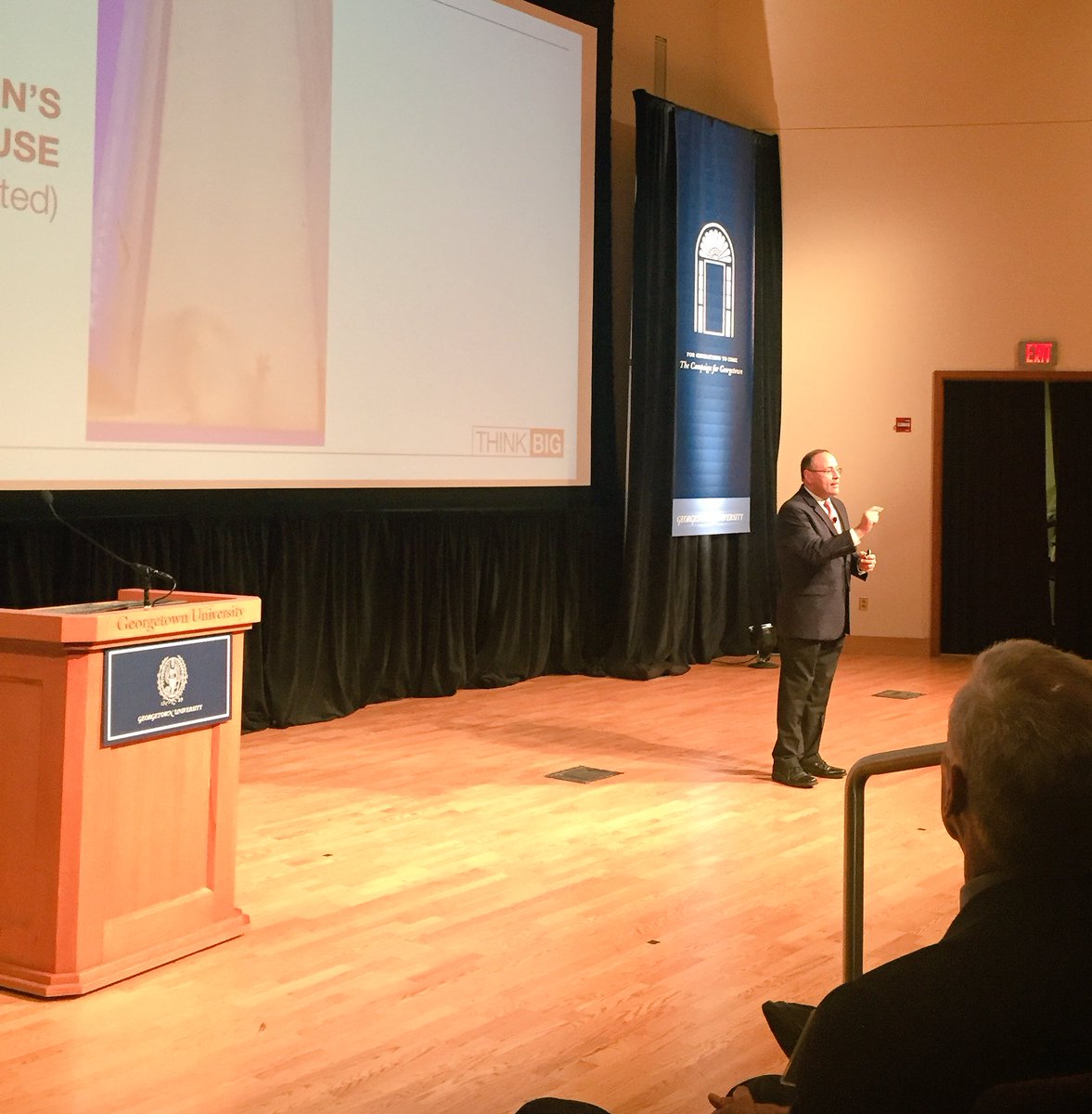 GUAlumni's tweet photo. .@gumedcenter's Dr. Pagan explains new discoveries to combat neurodegenerative diseases like Parkinson's & Alzheimer's. #GUforGenerations https://t.co/zsiDL0iDzP