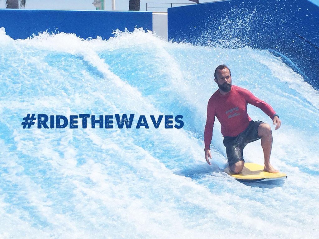 SolHouseCalvia's tweet photo. Are you on the wave? Try ours: #ridethewave.
#Flowbarrel #Flowrider. https://t.co/aJCOyDCqkL