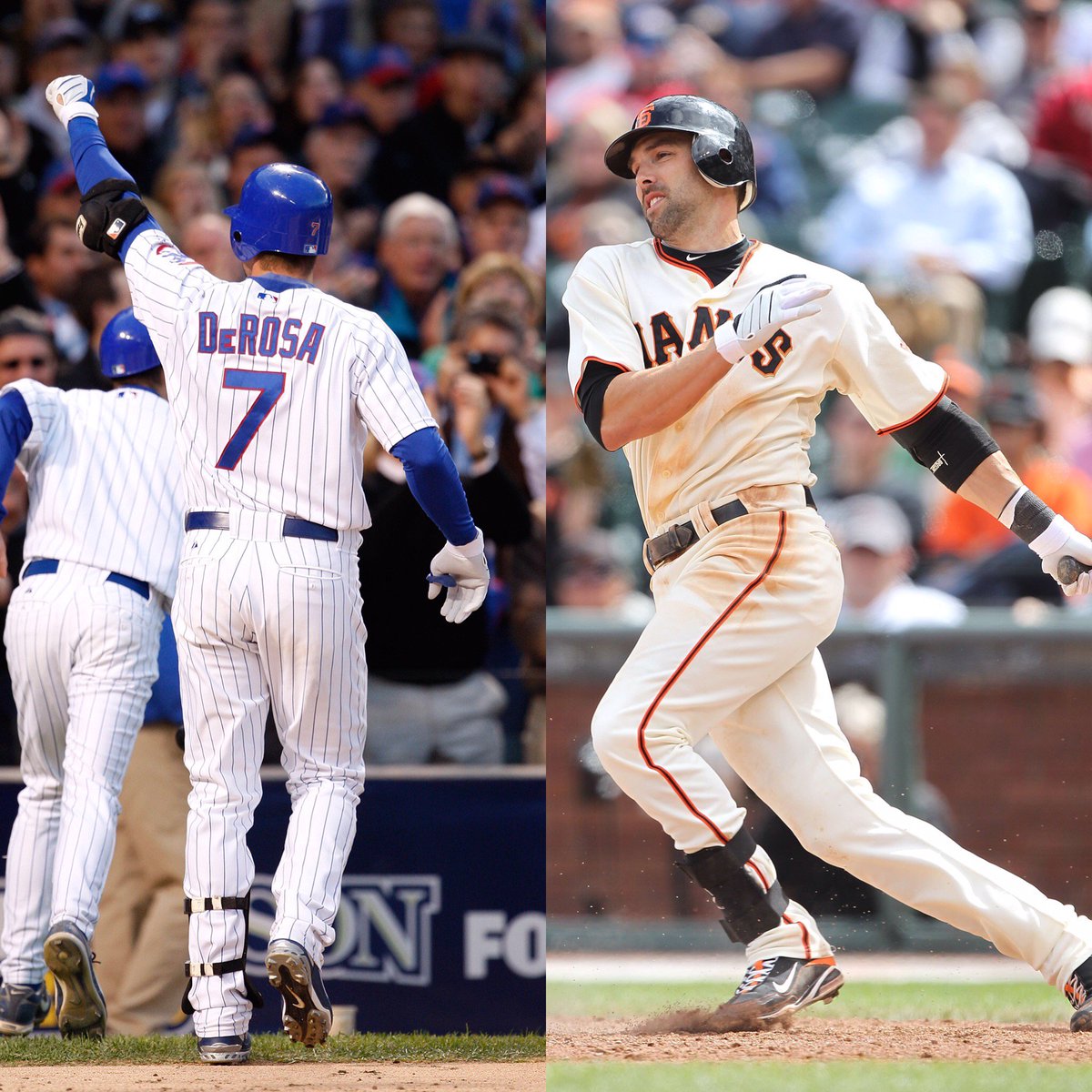 MLBNetwork's tweet photo. RETWEET for a chance at a ball signed by former Cub and Giant @markdero7! Tune in for @SFGiants vs. @Cubs Game 2 at 8pE on MLB Network https://t.co/L4IqdDxwcf