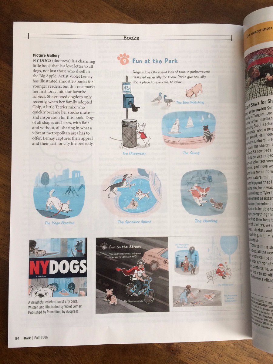 neighb0rlady's tweet photo. Thanks to @The_Bark for featuring my latest book #NYDogs (@duopress /punchline) in their Fall 16 issue. #PAWSOME https://t.co/kXi7Jzla9B