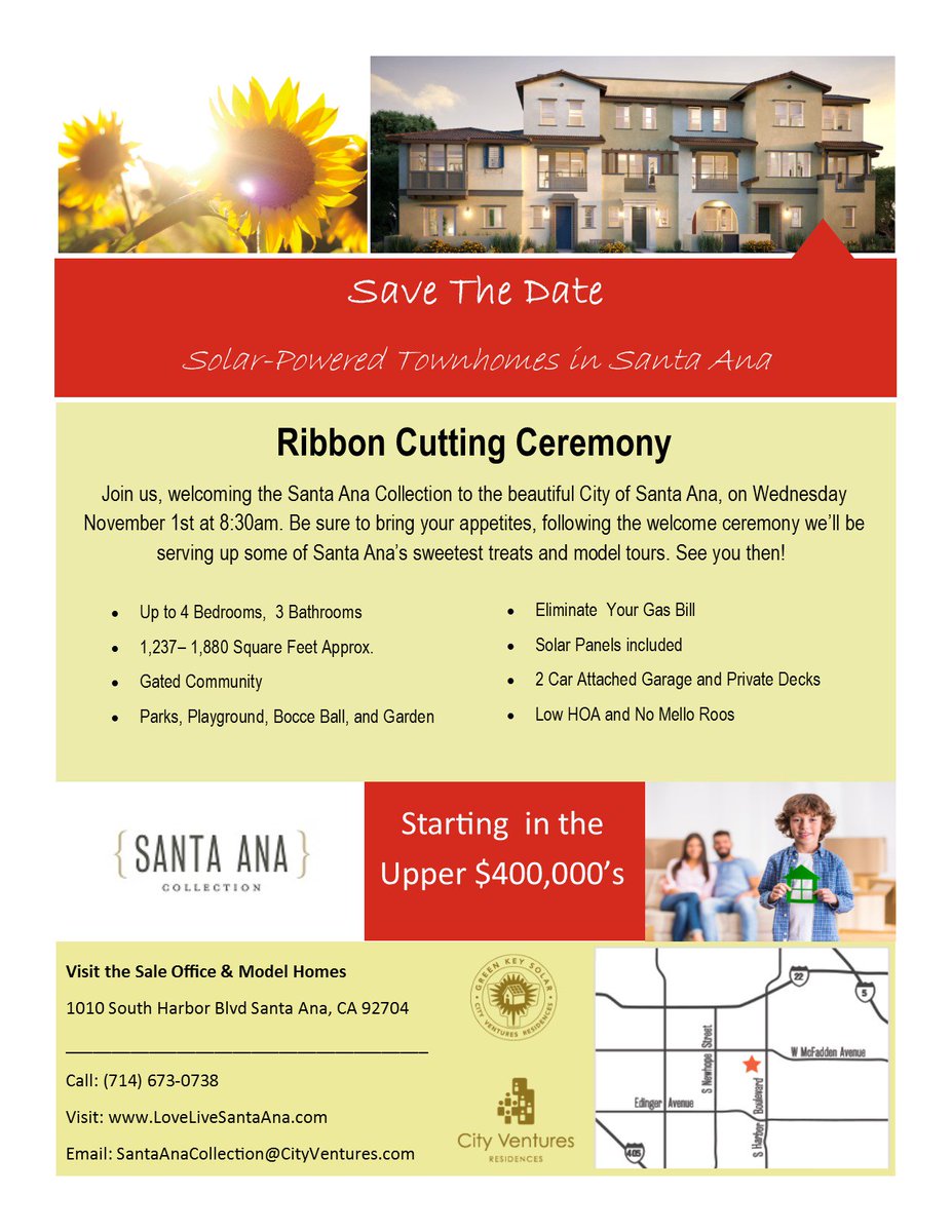 SantaAnaCV's tweet photo. Celebrate the @SantaAnaCV at our Ribbon Cutting Event in November! We #Love Santa Ana! #NewHomes #LiveSantaAna #Homes #RibbonCutting https://t.co/424StQ0w1Z