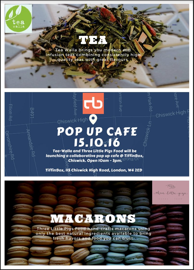 Launching a new pop up cafe on Saturday 15th Oct, serving the best #artisan #tea and #macarons in #Chiswick. Some pretty awesome games too!