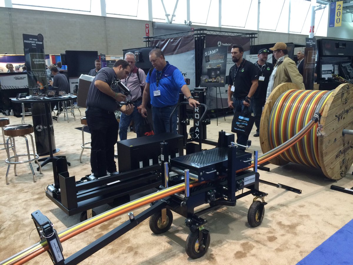 SouthwireTools's tweet photo. Have you seen our cable guide system? It's setup in our booth! #NECA16 #booth227 #southwiretools @necanet https://t.co/LfMs5KYqvc