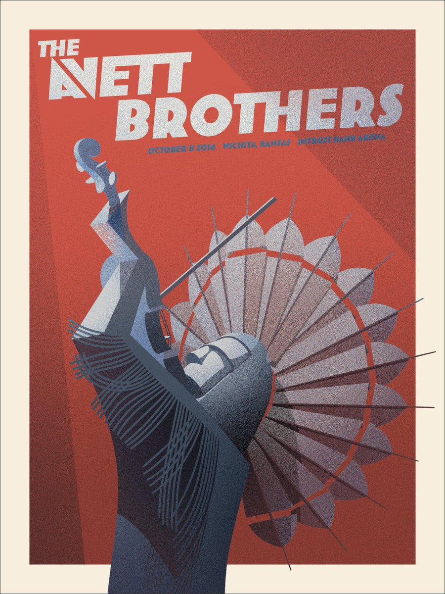theavettbros's tweet photo. Poster for tonight's show at @INTRUSTarena is by @bakerprints. https://t.co/JgeymWVr0k