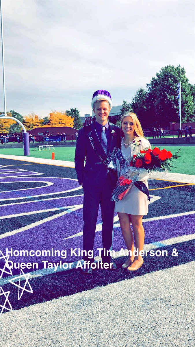 mountunion's tweet photo. Happy Homecoming King &amp; Queen: Tim Anderson &amp; Taylor Affolter!👑 https://t.co/w2wJRIazEt