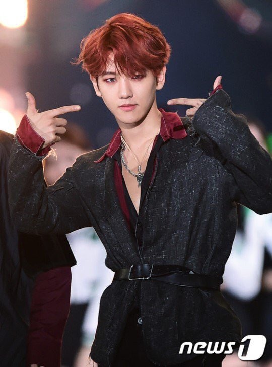 مع السلامةkokobop on Twitter: "Red Hair 😍 @AbirAzr #red #hair #exo # baekhyun #exo_l… "