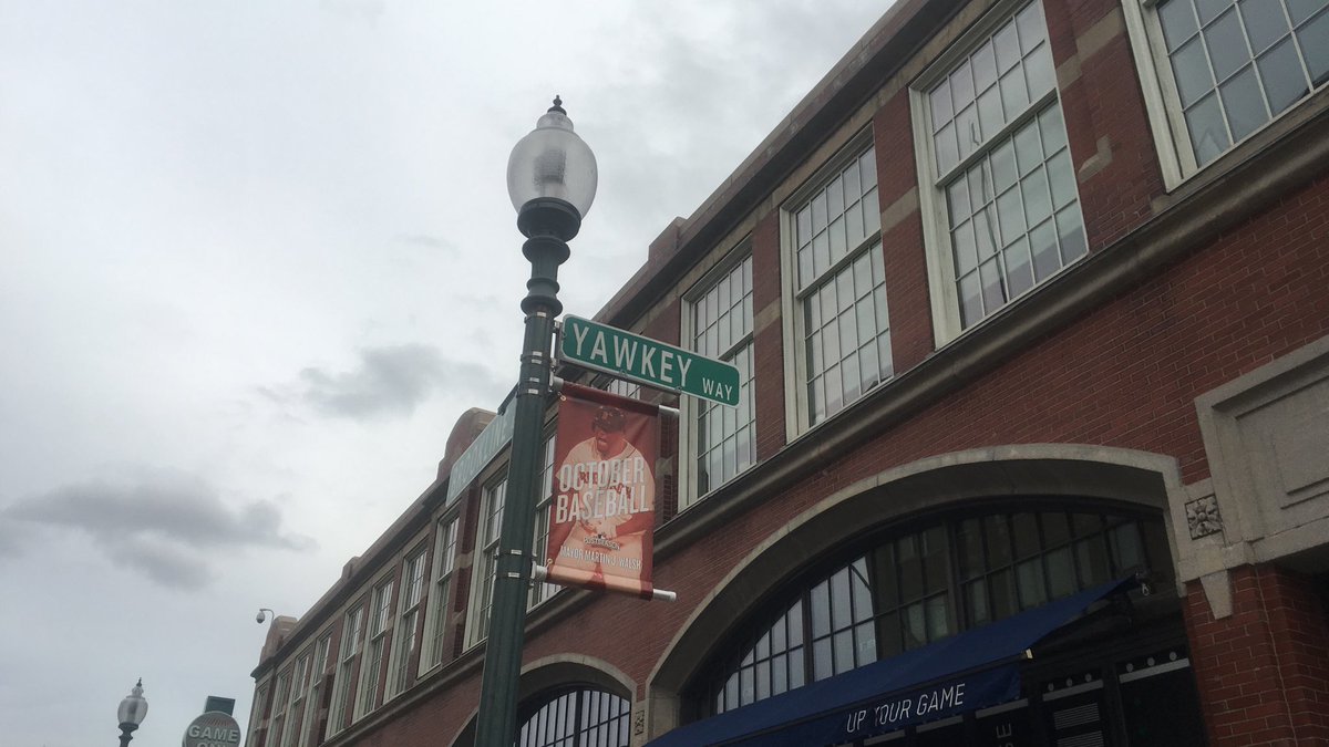 RedSox's tweet photo. A new look for the Fenway neighborhood! #Postseason https://t.co/swRHpMXrkC