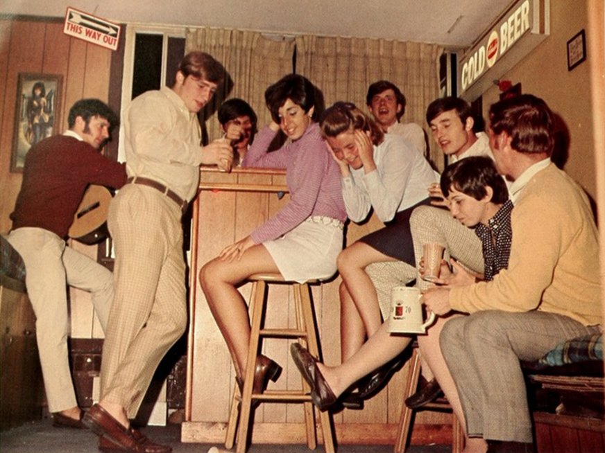 College party in the 1960s hq photo