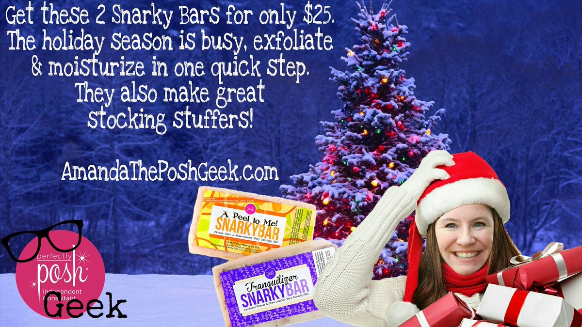 AmandaPoshGeek's tweet photo. #poshgeek #sale #skincare #NaturalBeaty #moistureize #savetime #christmas #stockingstuffer #exfoliate #snarkybar https://t.co/btdFVDIisq https://t.co/ZWcaZT8AJP