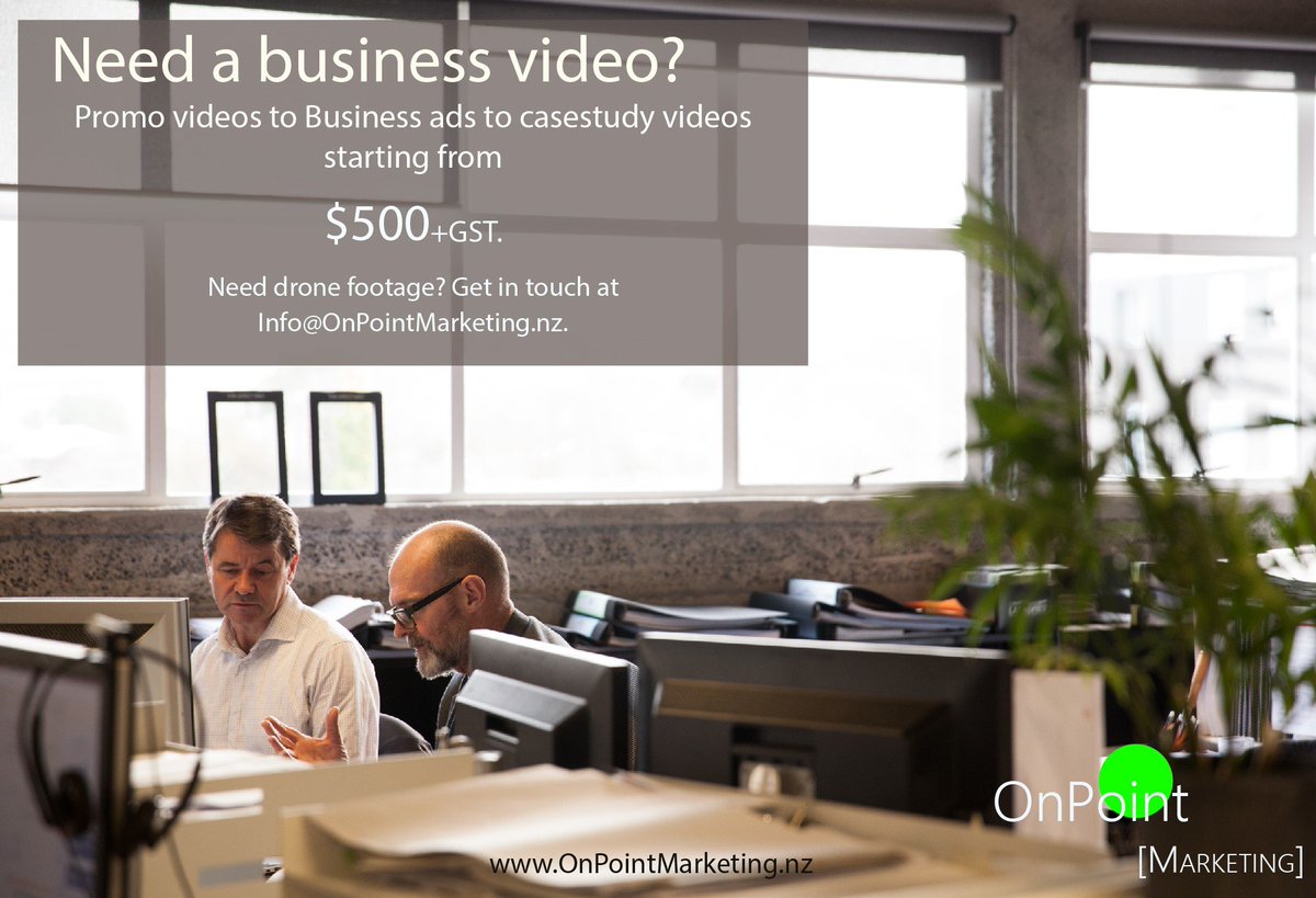 OnPointMNZ's tweet image. Need a business video? Short and effective. Get in touch #Business #Video #BusinessAd # YouTube #Social #Ad #Promo #Casestudy #Testimonials