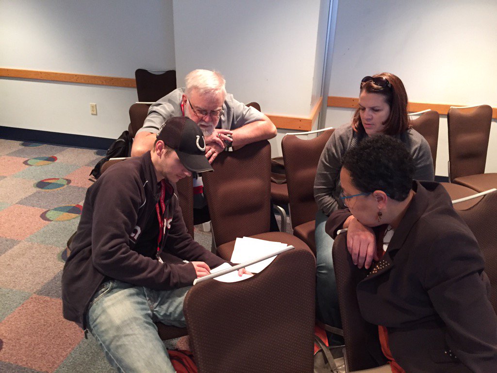 zachherrmann's tweet photo. Collaboration is not just for students! Teachers working on complex tasks at the #ICTM2016 @complexinstruct session! https://t.co/mxCLg4z9ei