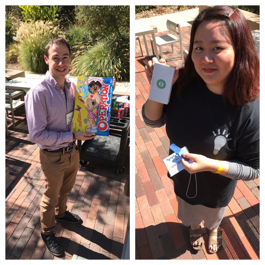 bruincubate's tweet photo. UCLABSC: Raffle winners of Operation Game and RAV portable charger! #inventathon #UCLA #hackingmed https://t.co/D53DmLuNOQ