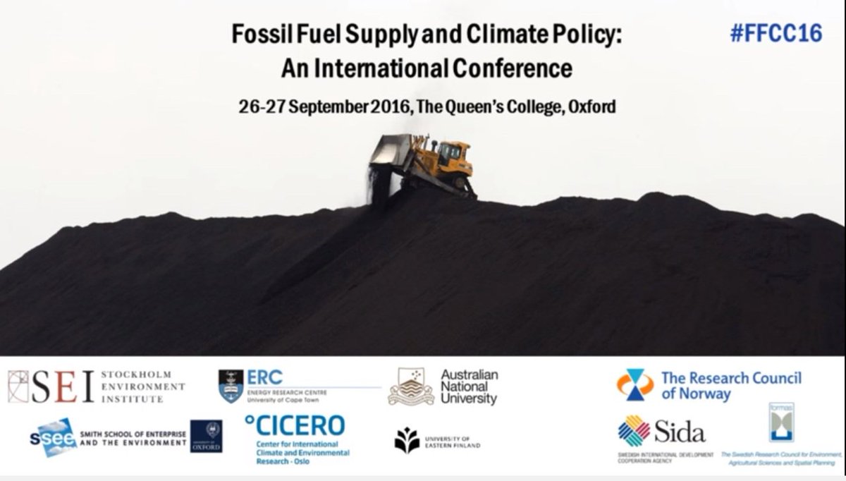 SEIclimate's tweet photo. WATCH: Fossil Fuel Supply & Climate Policy: An International Conference https://t.co/isNKTTVzcO all sessions online! #FFCC16 #fossilfuels https://t.co/M3EKlWmZDY