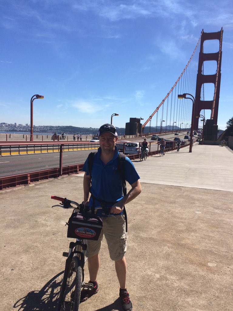 rosforsam's tweet photo. Just cycled Golden Gate Bridge. What a cycle on a beautiful day #time4abeer https://t.co/kdjmH1ErCa