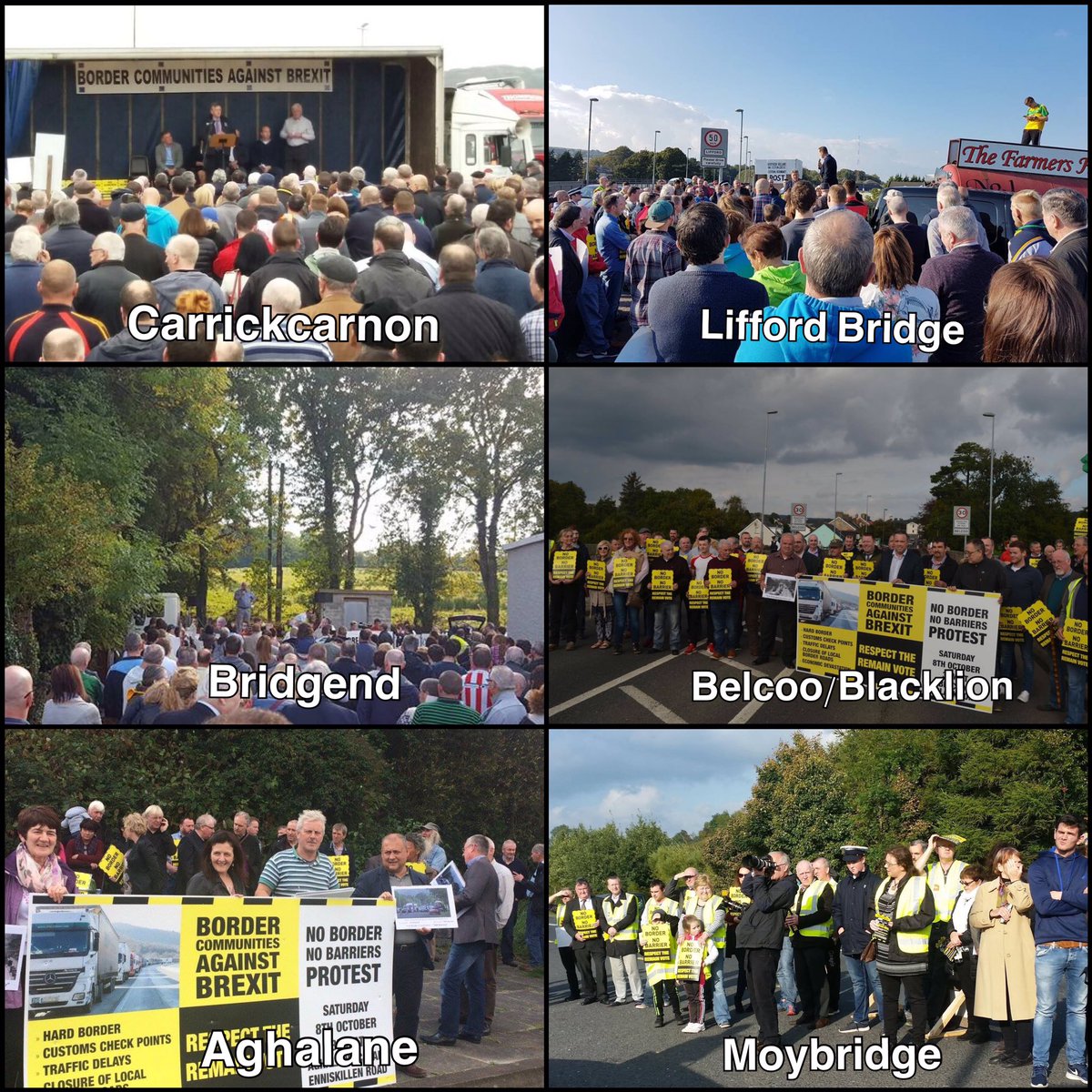IrishUnity's tweet photo. Great turnout today for 'Border Communities Against Brexit' Day of Action. Surely they deserve a like. #RespectRemain https://t.co/lyeJKgTm9n