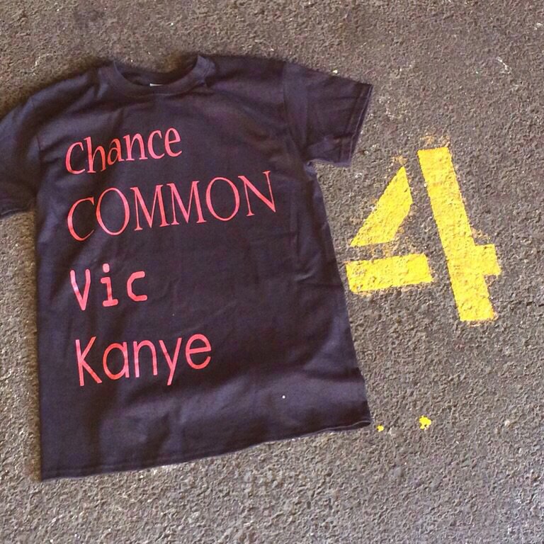 BeMaterialistic's tweet photo. Black 4 Piece #Chicago tee $28 #Chancetherapper #Kanyewest #vicmensa #common #atlantafx https://t.co/absghVXrOo