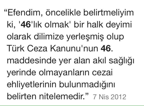 HATIRLATMA: 46 ne demek?