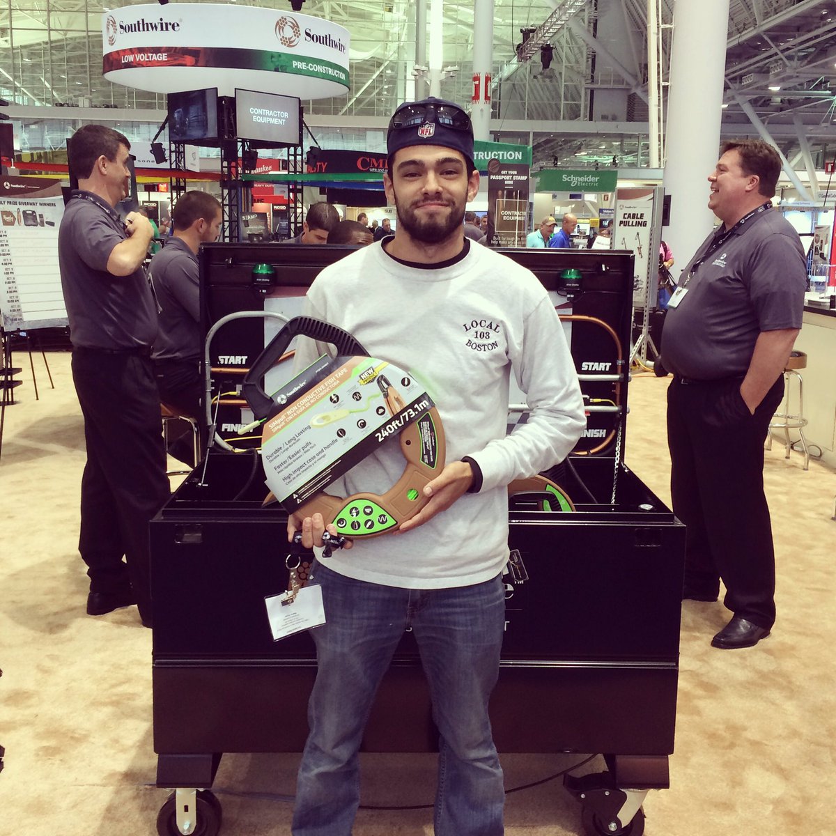 SouthwireTools's tweet photo. Congrats to the winner of our new SIMpull Fish Tape! @IBEW103 @necanet #NECA16 #southwiretools #booth227 https://t.co/Bx3L7y28lA