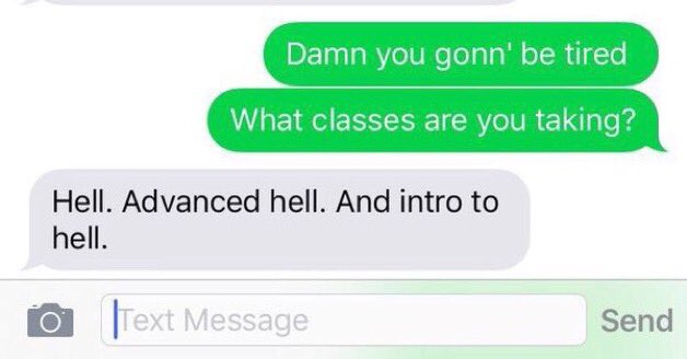 What classes are you taking?