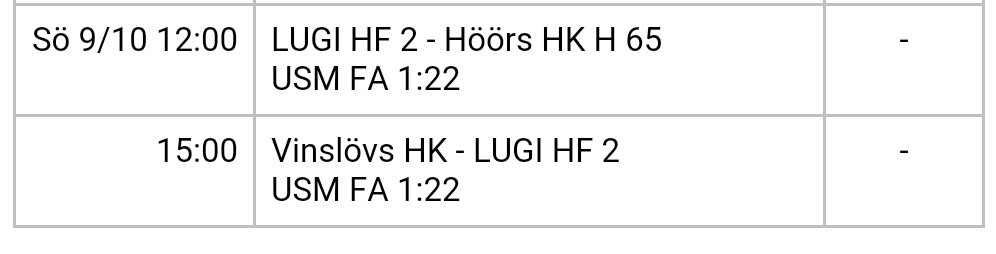 LugiF01's tweet photo. Imorgon har vi första matchen mot Höörs HK H 65 klockan 12.00 och nästa match mot Vinslövs HK klockan 15.00
Kom och heja!
#forzalugi https://t.co/jxXvnGjDbH