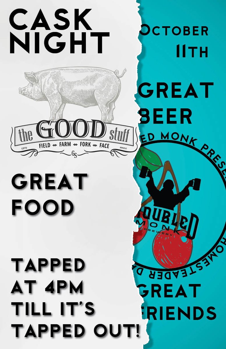 TroubledMonk's tweet photo. Wishing everyone a great long weekend and we will see you all this Tuesday for a fantastic meal and CASK! Happy Thanksgiving https://t.co/RUeZkOKq3w