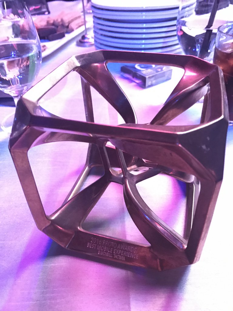 Tactera just won the Proto Award for Best Mobile Experience!