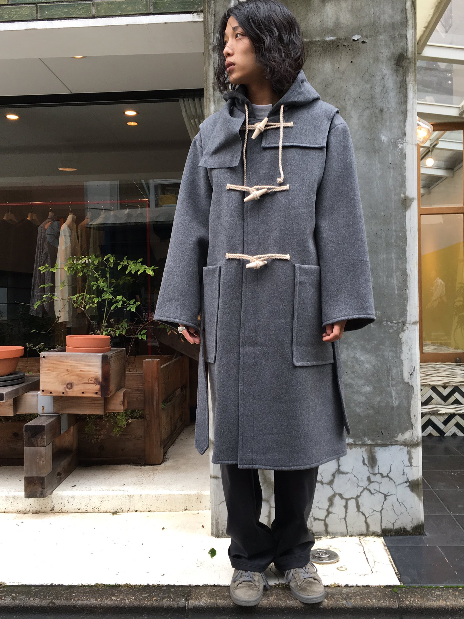 SUNSEA サンシー 16AW 日本製 Melton Knight Coat メルトンナイト