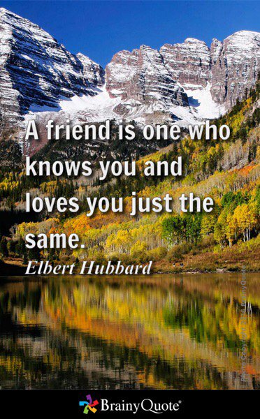 rreed27's tweet photo. A friend is one who knows you and loves you just the same.
- Elbert Hubbard https://t.co/gEow2GqiAW https://t.co/Gsh3ctw0Fj