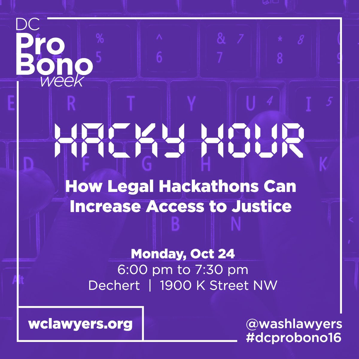 DCLegalHackers's tweet image. Join us at #DCProBonoWeek's Hacky Hour Monday 10/24 6-7:30 to learn more about legal hacking! meetup.com/DCLegalHackers…
