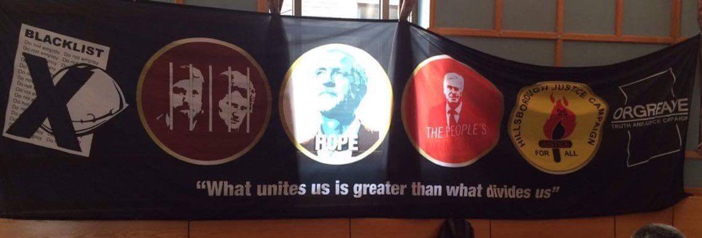 Love this banner. Adorning the cinema at our screening of Trumbo #blacklistsupportgroup #labourfilm