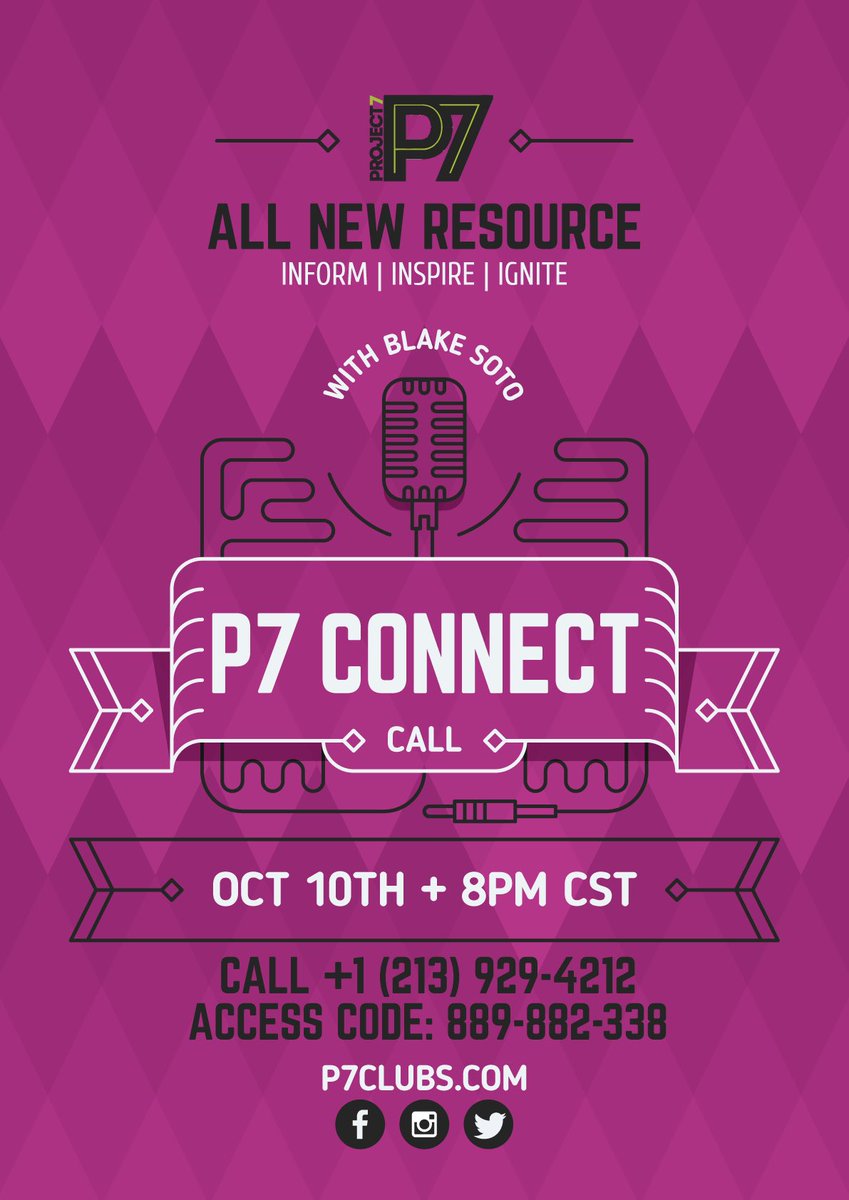 P7clubs's tweet photo. Next Monday, our #P7Connect host @BlakeASoto is having his father, @RevASoto, talk to #P7Clubs about how to #ElevateChrist! #TeamSoto https://t.co/F1rpGhxTzd