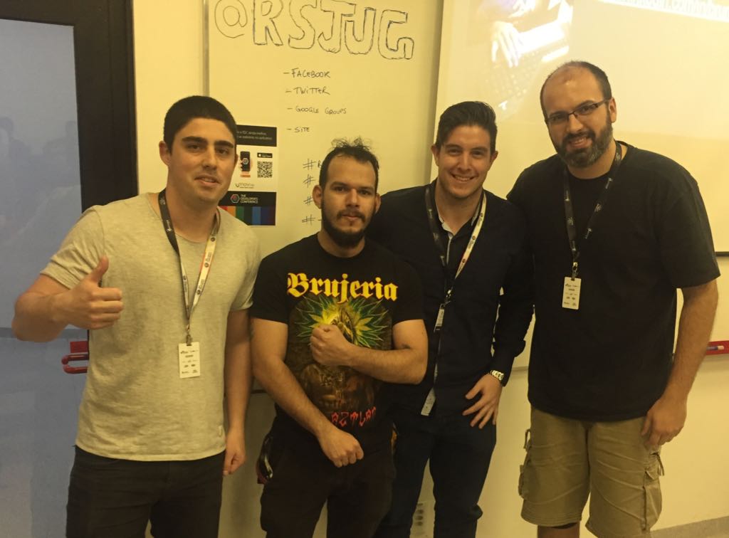 realpestano's tweet image. @rsjug team at the amazing @TheDevConf with @BrunoMaomeh @jsouzasantos_ and @dwildt #TDC2016 #trilhajava