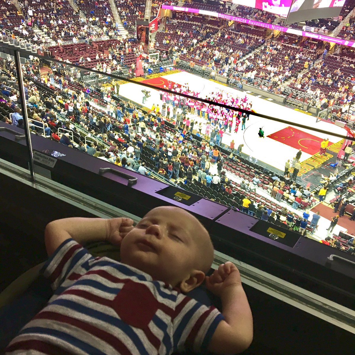 BigRedTruc's tweet image. My little dude Nash enjoying his first @cavs game. @TweetQTV #CavsSixers #CLE