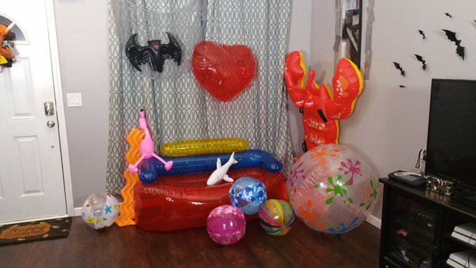 Picture of the #inflatable set before it got trashed in the crazy sex whirlwind. Needless to say I got<a href="/tag/inflatable"class="tags">#inflatable</a><a href="/tag/bts"class="tags"><span>#bts</span></a>