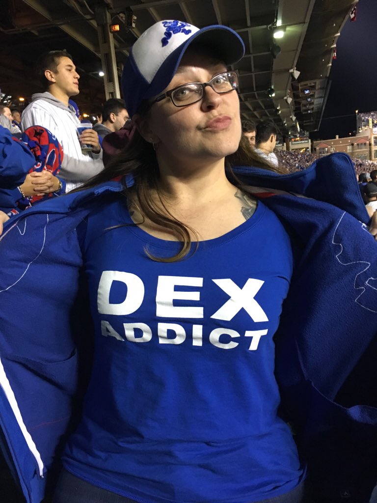 KatieKatCubs's tweet photo. Dex Addict #Cubs #letsgo https://t.co/I1PzEXdPe7