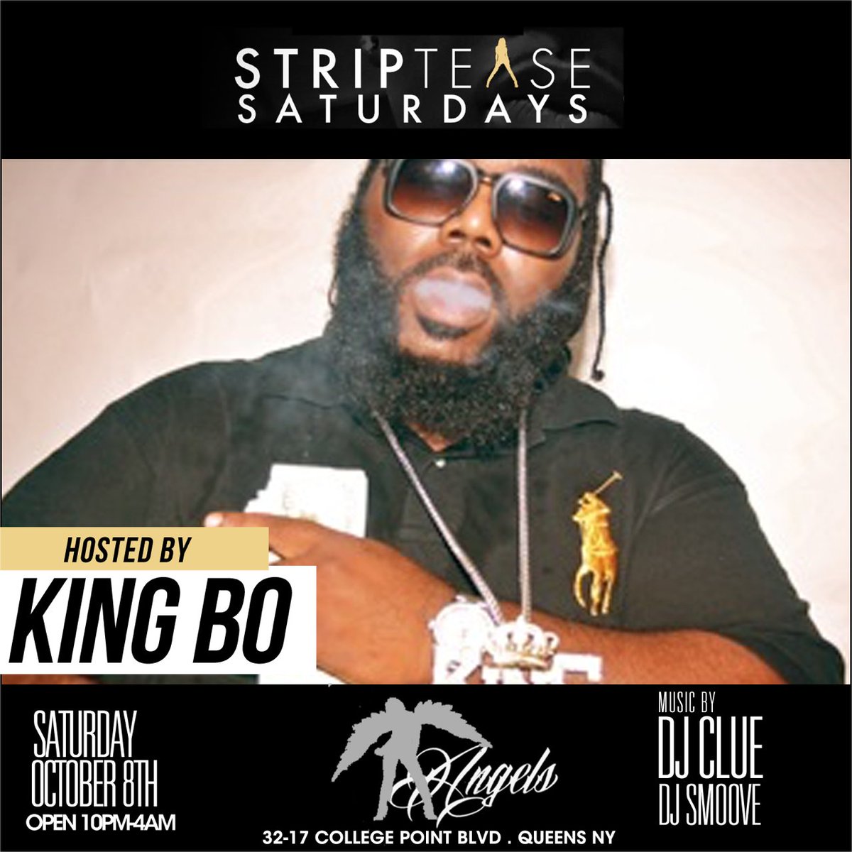 RussBlade718's tweet photo. TONIGHT NYC's NEWEST HOTSPOT 💸🍾🔑📽🔥  
I WILL BE HOSTING 
S/O TO Ｑｕｅｅｎ ＥL 👑 🇭🇳 Ｍｕｒｄａ Ｍａｍｉｓ 
FOR DA LOVE 
#MusicBy @DJCLUE 
🎶🎙DJ SMOOVE🎶🎙 https://t.co/B4ks4wGCqx
