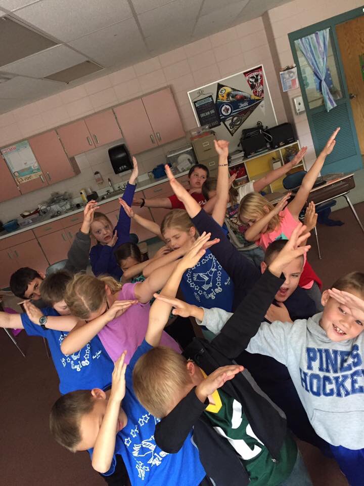 Mrs.Peyer's class showing dyslexia awareness and support by dancing the dab after watching Nessy's E book on dyslexia #DAB4Dyslexia #npsd1