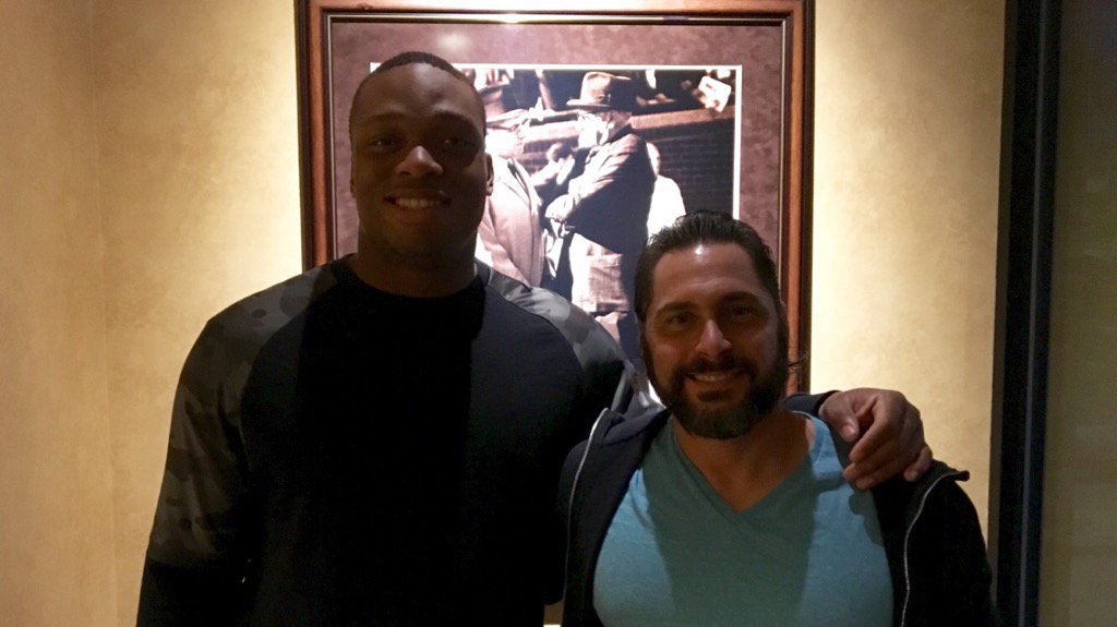 JFlanBTI's tweet photo. Great seeing u @RomeoND45!  NY owners @ https://t.co/rndnVQREXY always take care of us when #NYGiants come to town. https://t.co/ImvQbAtwx9