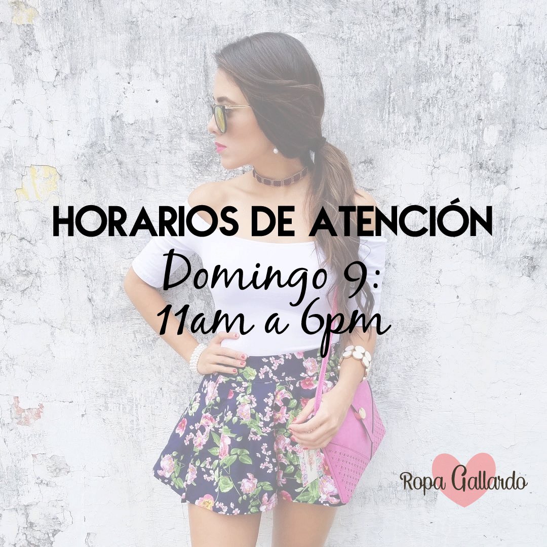 RopaGallardo's tweet photo. ¡Chicas! 💕 Mañana las esperamos desde las 11am a 6pm ✨ ¡Feliz Feriado a todas! 💓 https://t.co/HAS7qhplW9