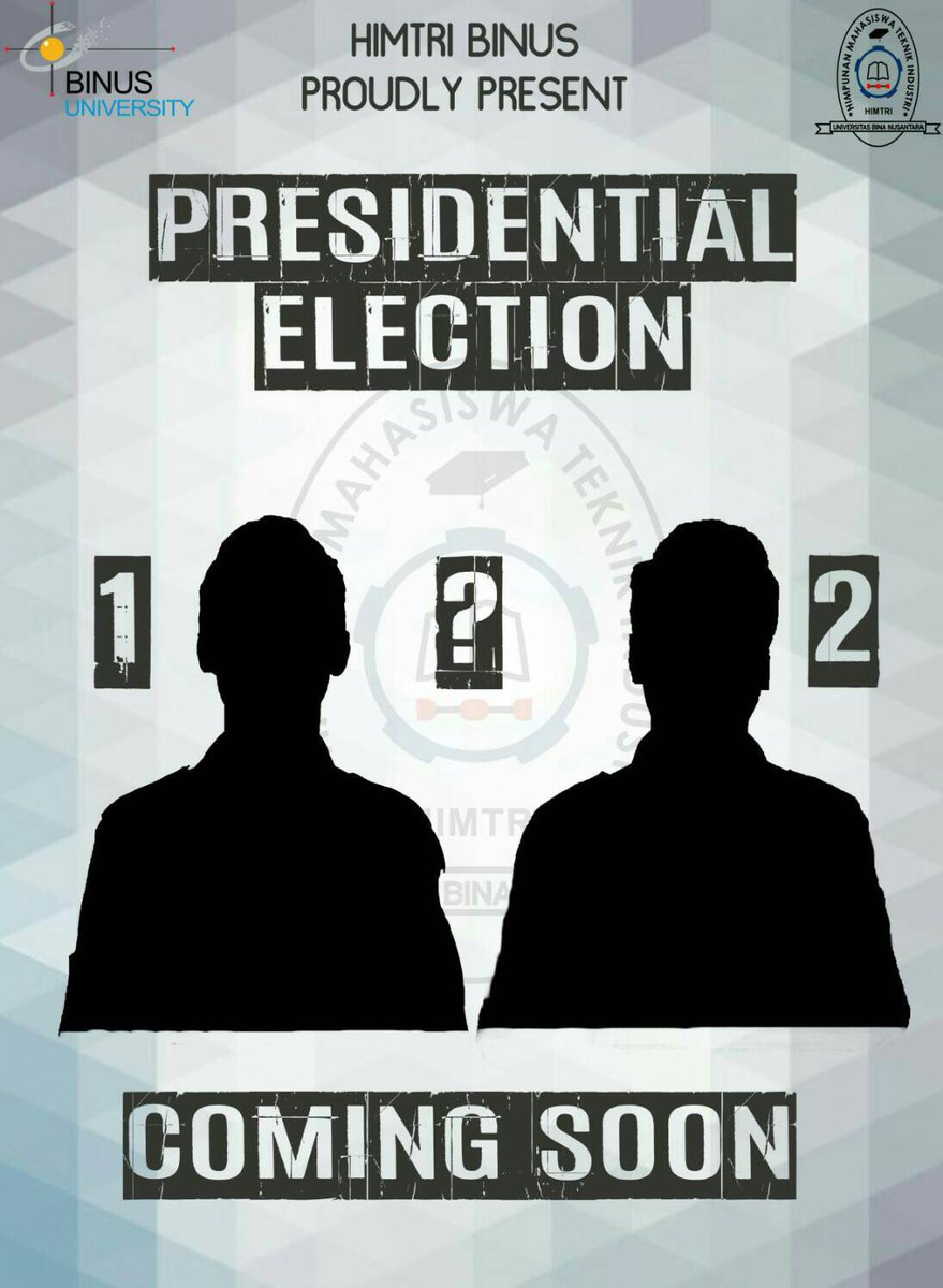 [COMING SOON]
Dear all Industrial Engineers 🔧
It's time for you to use your voice on HIMTRI Presidential election 2016-2017. Stay tuned!