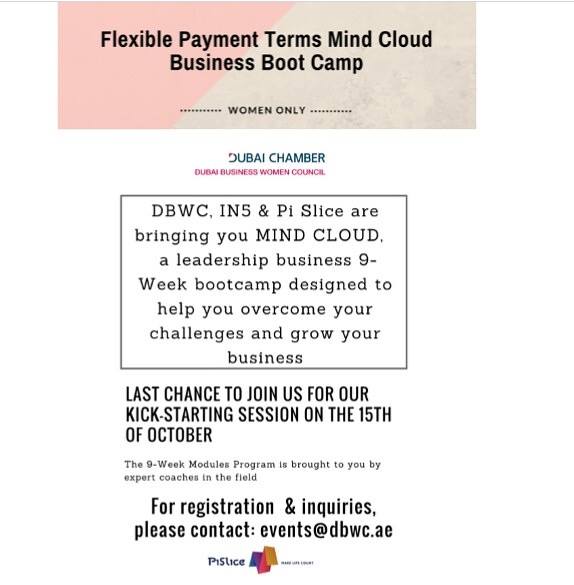 GennyPi's tweet image. Together w/ @DBWC_UAE &amp;amp; In5, @PiSlice brings the 1st women-only business leadership bootcamp, 15th Oct. Join us grow ur business #womenrock