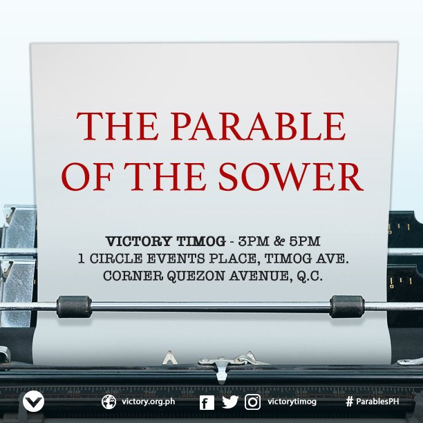 victorytimog's tweet photo. Catch the 1st installment of TRUTH BE TOLD!
#ParablesPH
#VictoryTimog - Circle Events Place, Timog Ave. cor. Quezon Ave.
SUNDAY | 3PM & 5PM https://t.co/IyC8ieLmLv