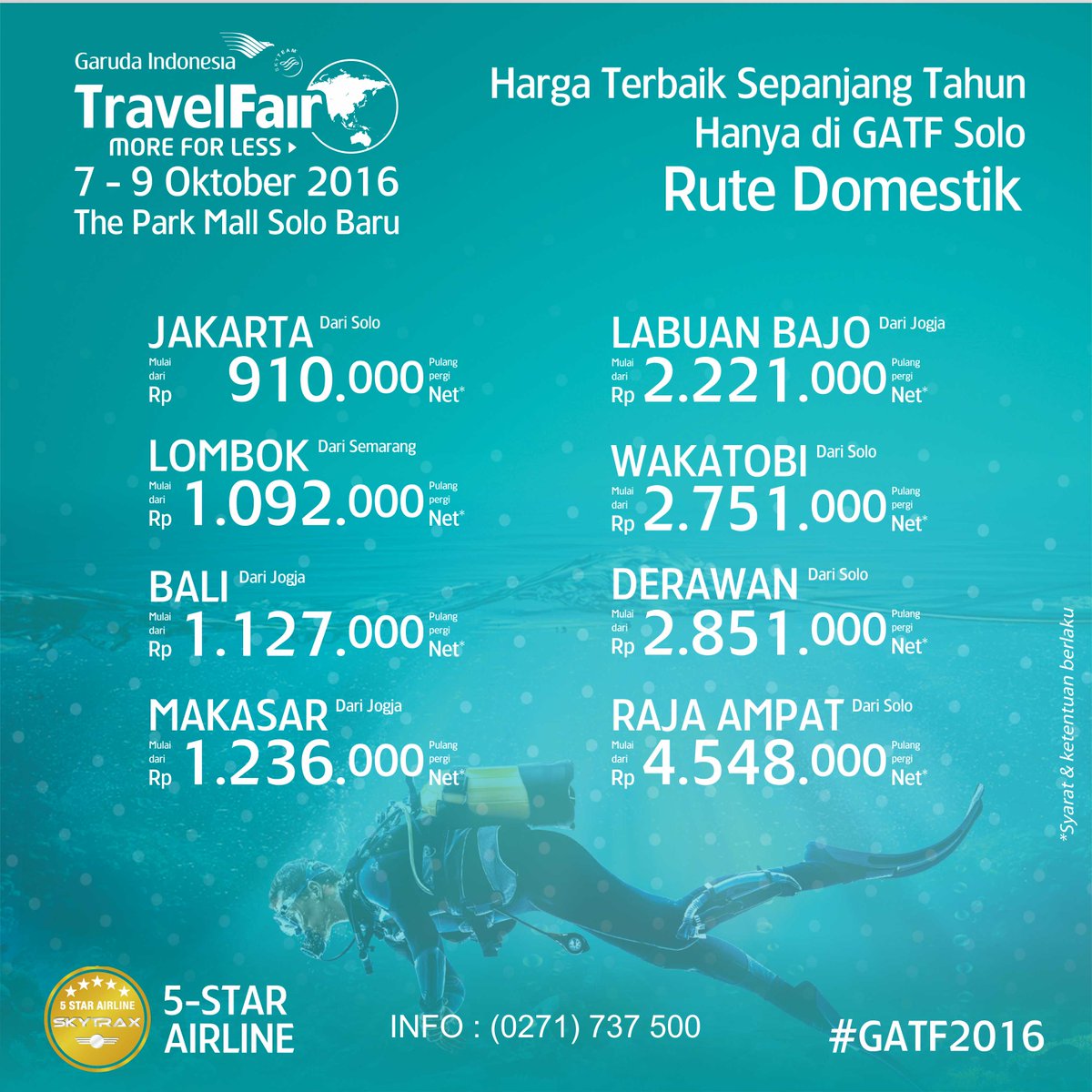 Hari Terakhir! GATF Solo di Atrium The Park Mall Solo Baru pkl 10.00-22.00. dapatkan harga promo libuan impian kamu! <a href="/AgendaSOLO/">IG : @AGENDASOLO</a>